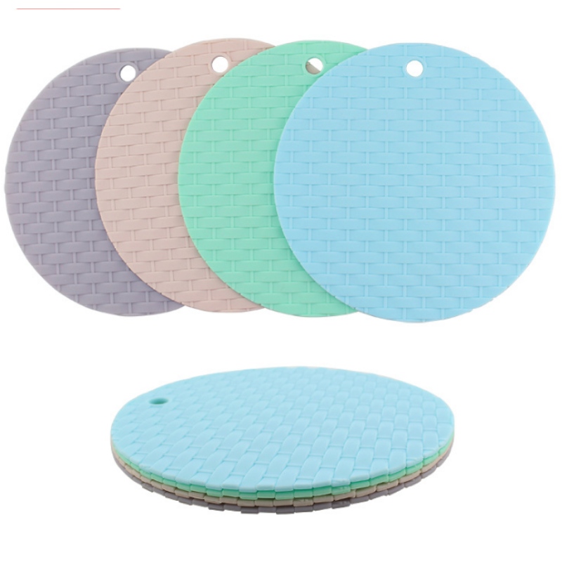 Round woven pot mat