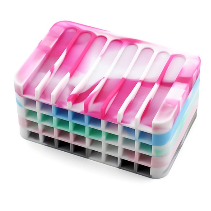Square mixed color drip soap rack