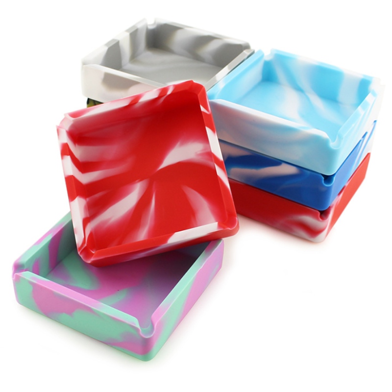 Large square camouflage ashtray